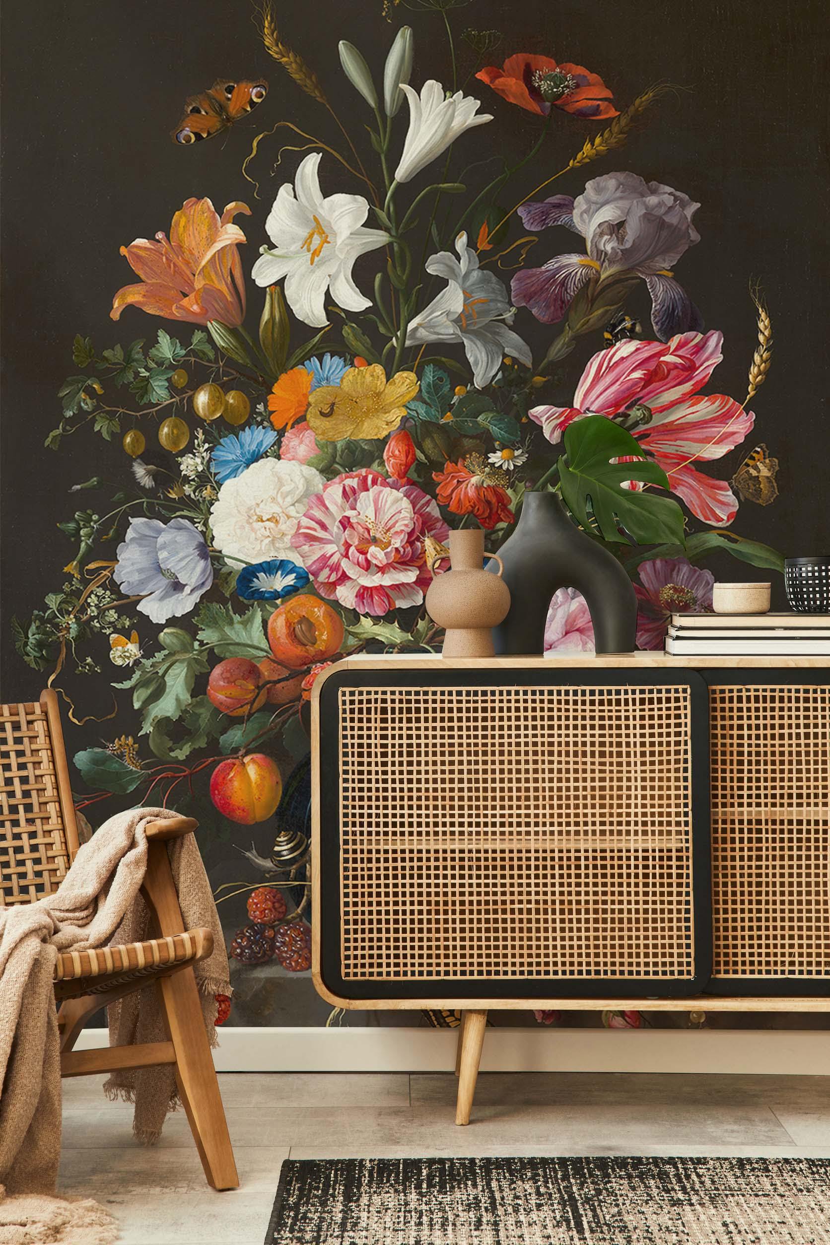 Europeana Still Floral Wall Mural-Wall Mural-Eazywallz