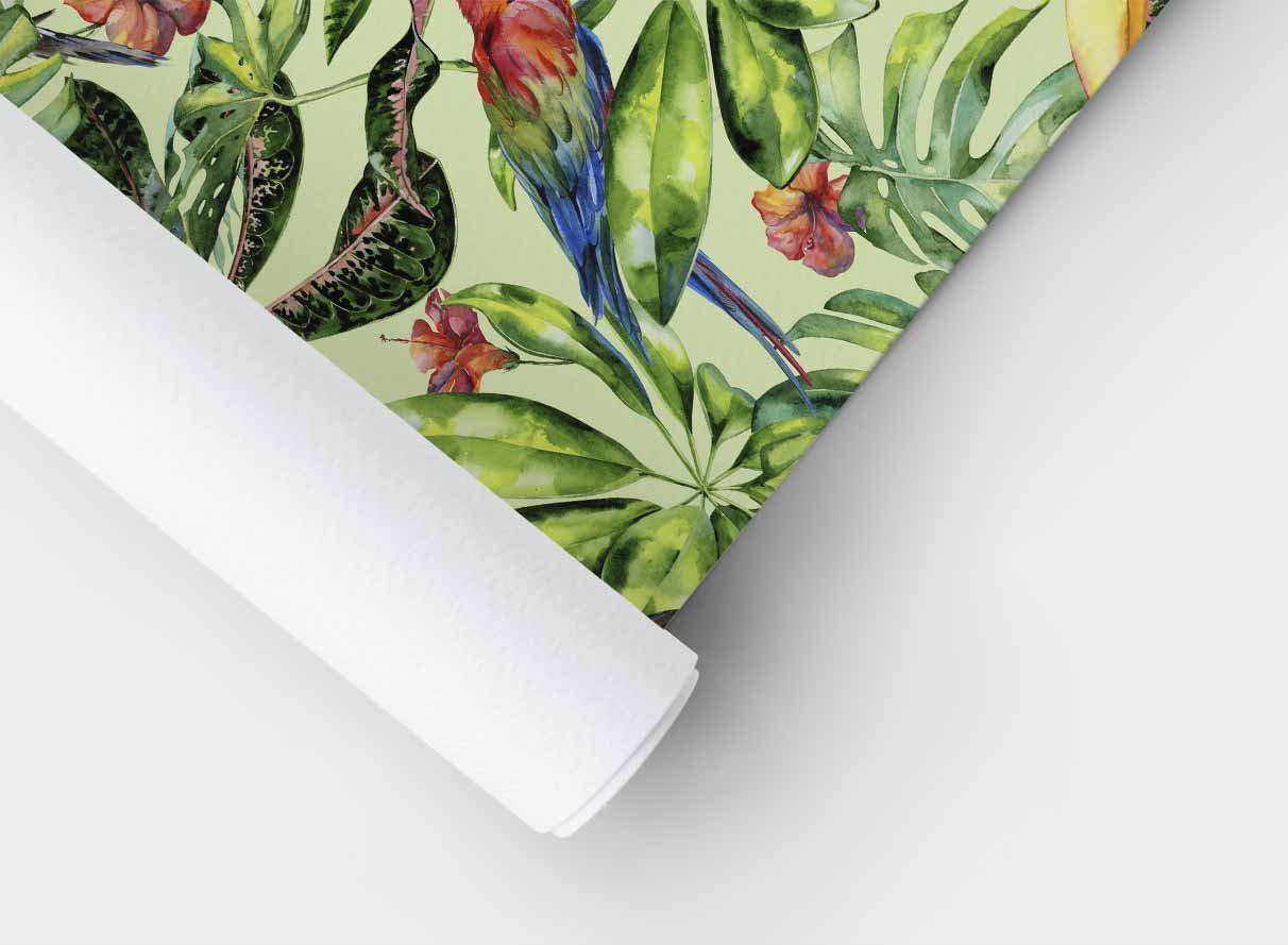 Exotic Tropical Parrots Wallpaper #221-Repeat Pattern Wallpaper-Eazywallz