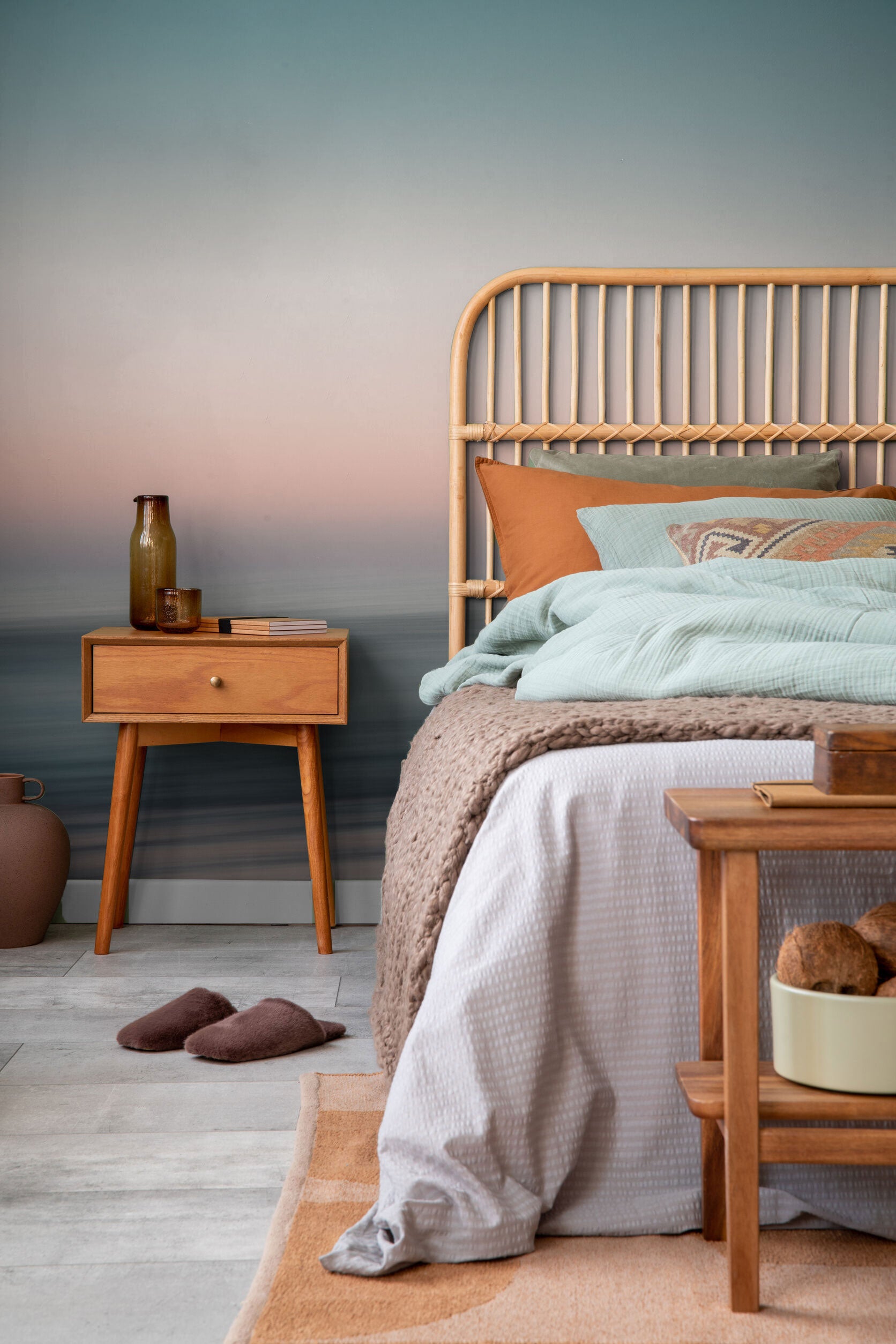 Faded Beach Sunset Wall Mural