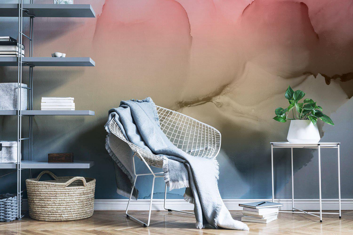 Faded Sunset Ink Utopia Wall Mural-Wall Mural-Eazywallz