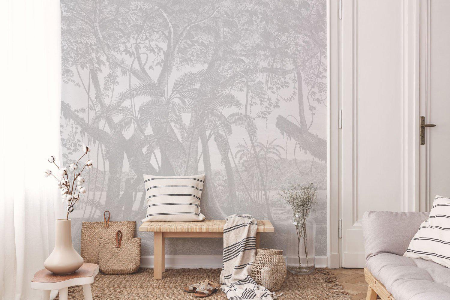 Faded Vintage Jungle Wall Mural-Wall Mural-Eazywallz