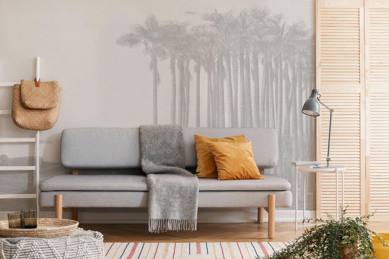Faded Vintage Palm Tree Wall Mural-Wall Mural-Eazywallz