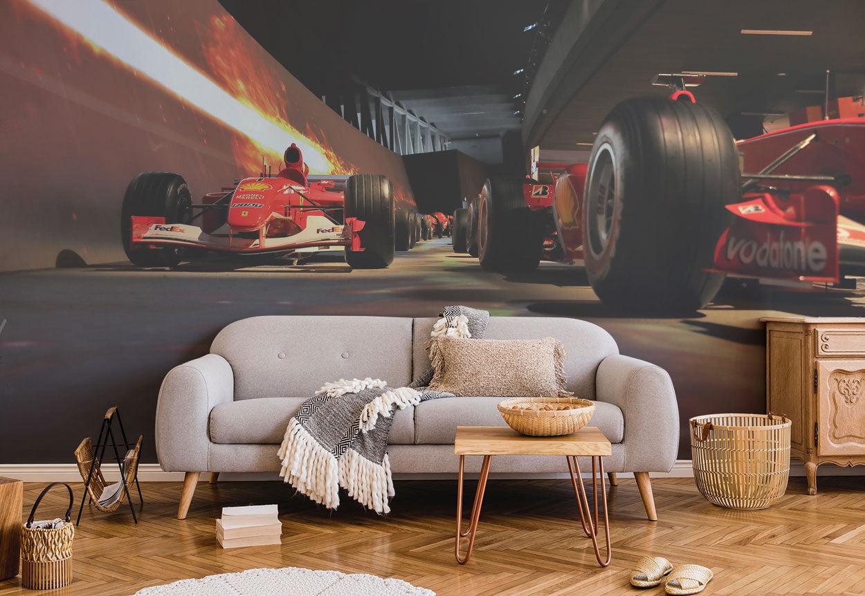 Ferrari Shop Wall Mural | Sports Car Mural Wallpapers | Eazywallz