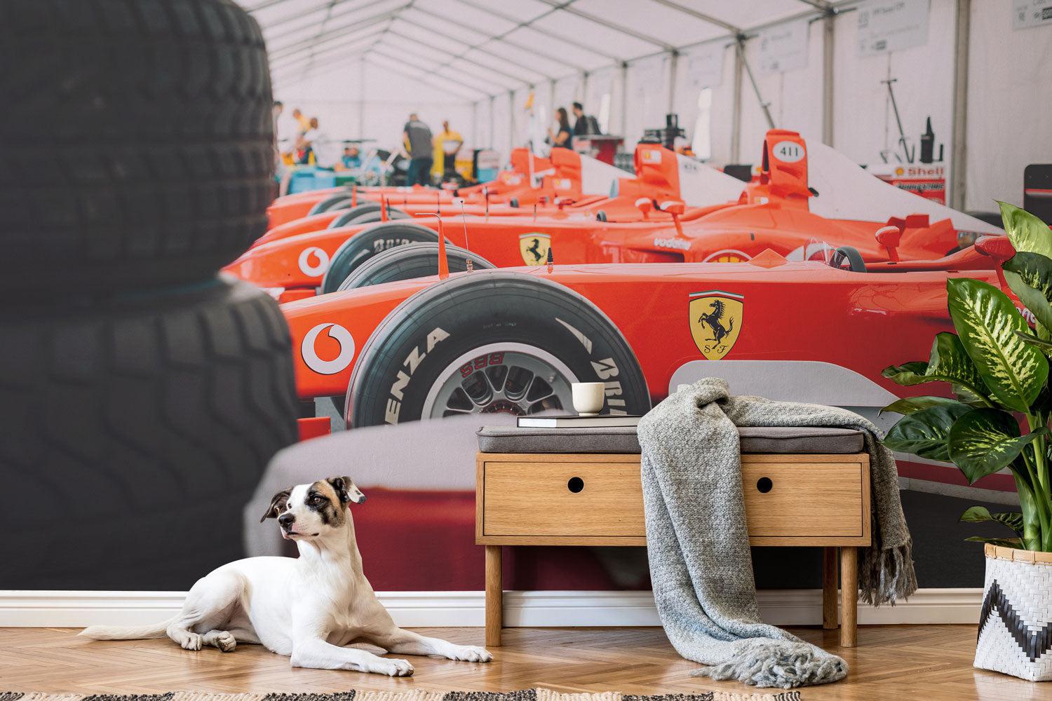 Ferrari Shop Wall Mural | Sports Car Mural Wallpapers | Eazywallz