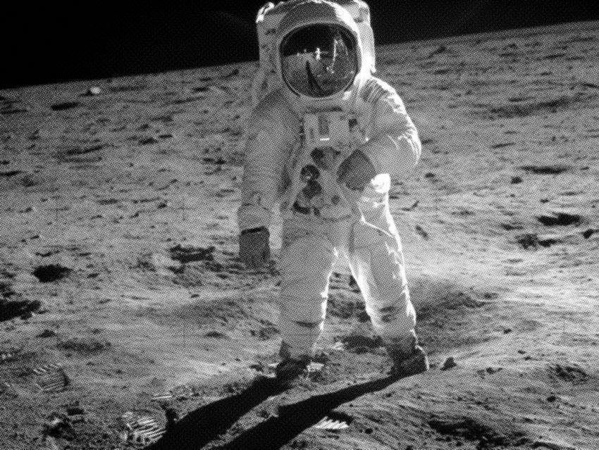 First Steps on the Moon Wallpaper Mural-Wall Mural-Eazywallz