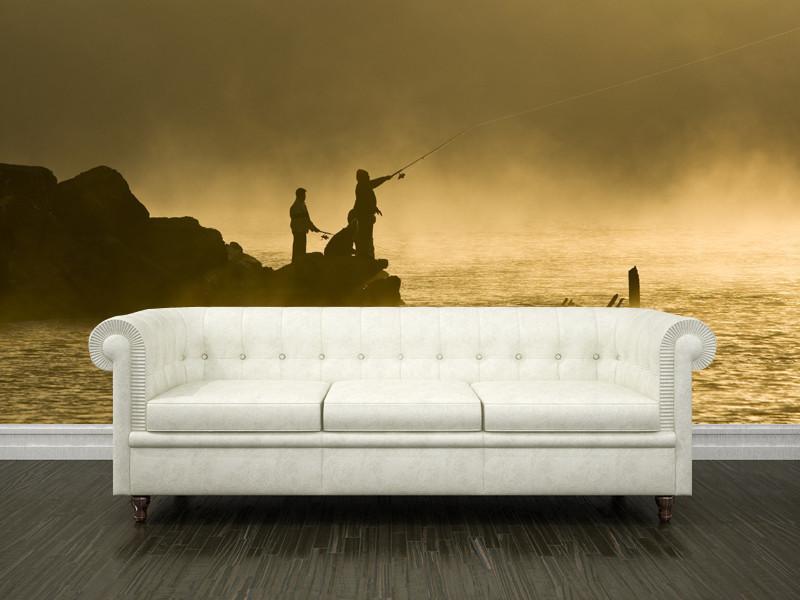 Fishermen at dawn Wall Mural-Wall Mural-Eazywallz