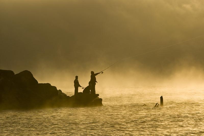 Fishermen at dawn Wall Mural-Wall Mural-Eazywallz