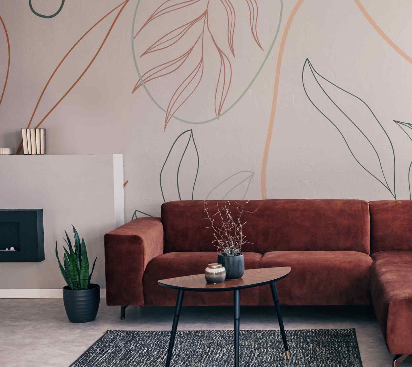 Floral Composition 2 Wall Mural-Wall Mural-Eazywallz