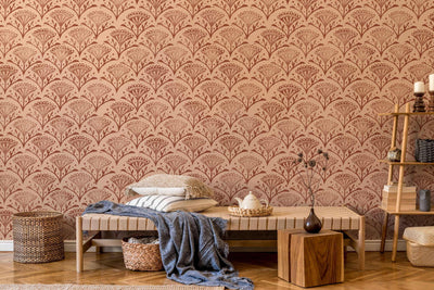 Floral Scallops Wallpaper #314-Repeat Pattern Wallpaper-Eazywallz
