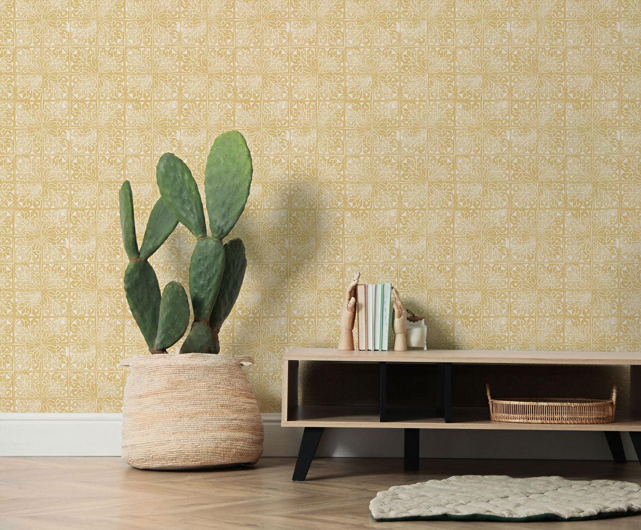 Floral Tiles Wallpaper #315-Repeat Pattern Wallpaper-Eazywallz