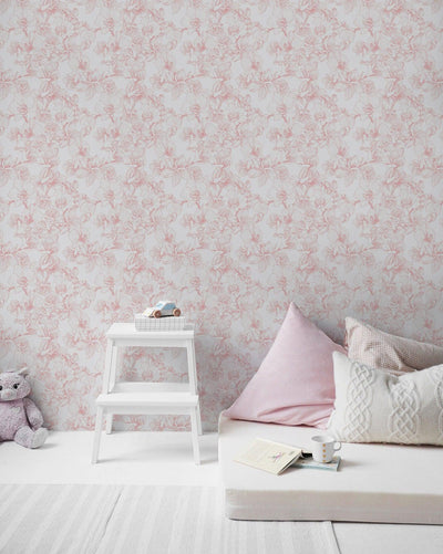 Floral Toile Wallpaper #015-Repeat Pattern Wallpaper-Eazywallz