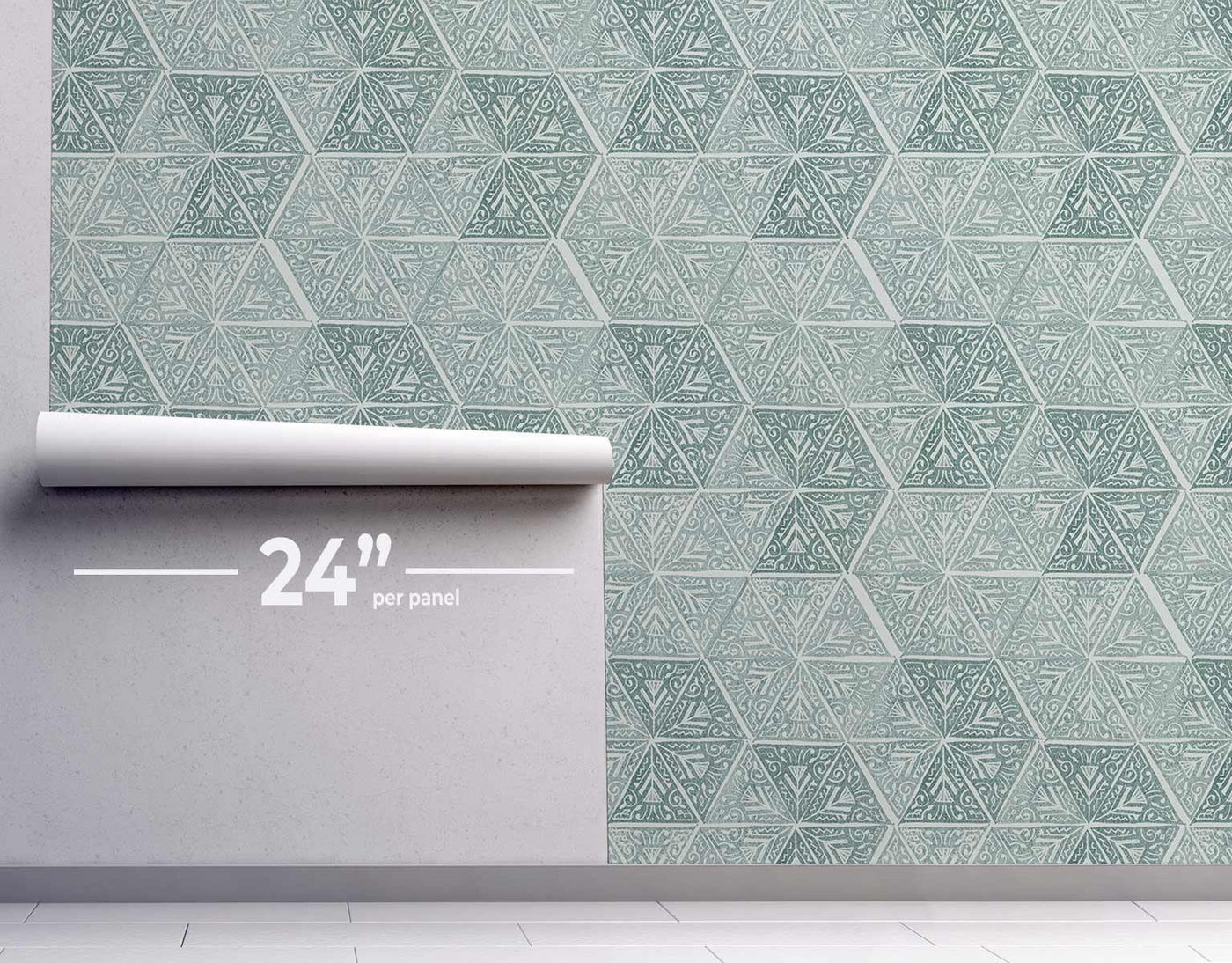 Floral Triangles Wallpaper #317-Repeat Pattern Wallpaper-Eazywallz