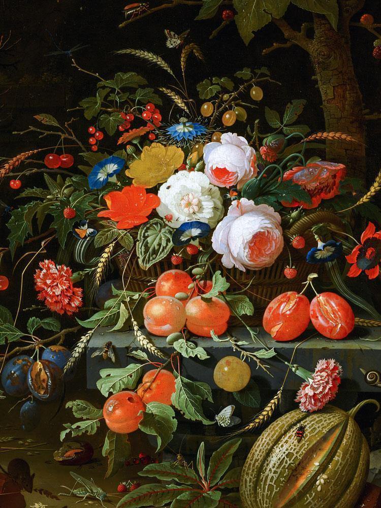 Flowers & Fruit Wall Mural-Wall Mural-Eazywallz