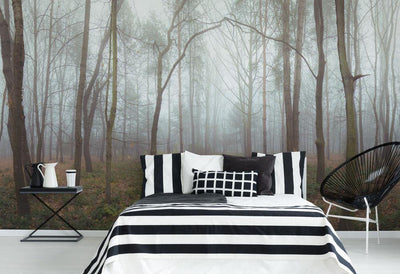 Foggy Forest Panorama Wall Mural-Wall Mural-Eazywallz
