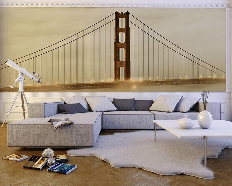 Foggy Golden Gate Bridge Wall Mural-Wall Mural-Eazywallz