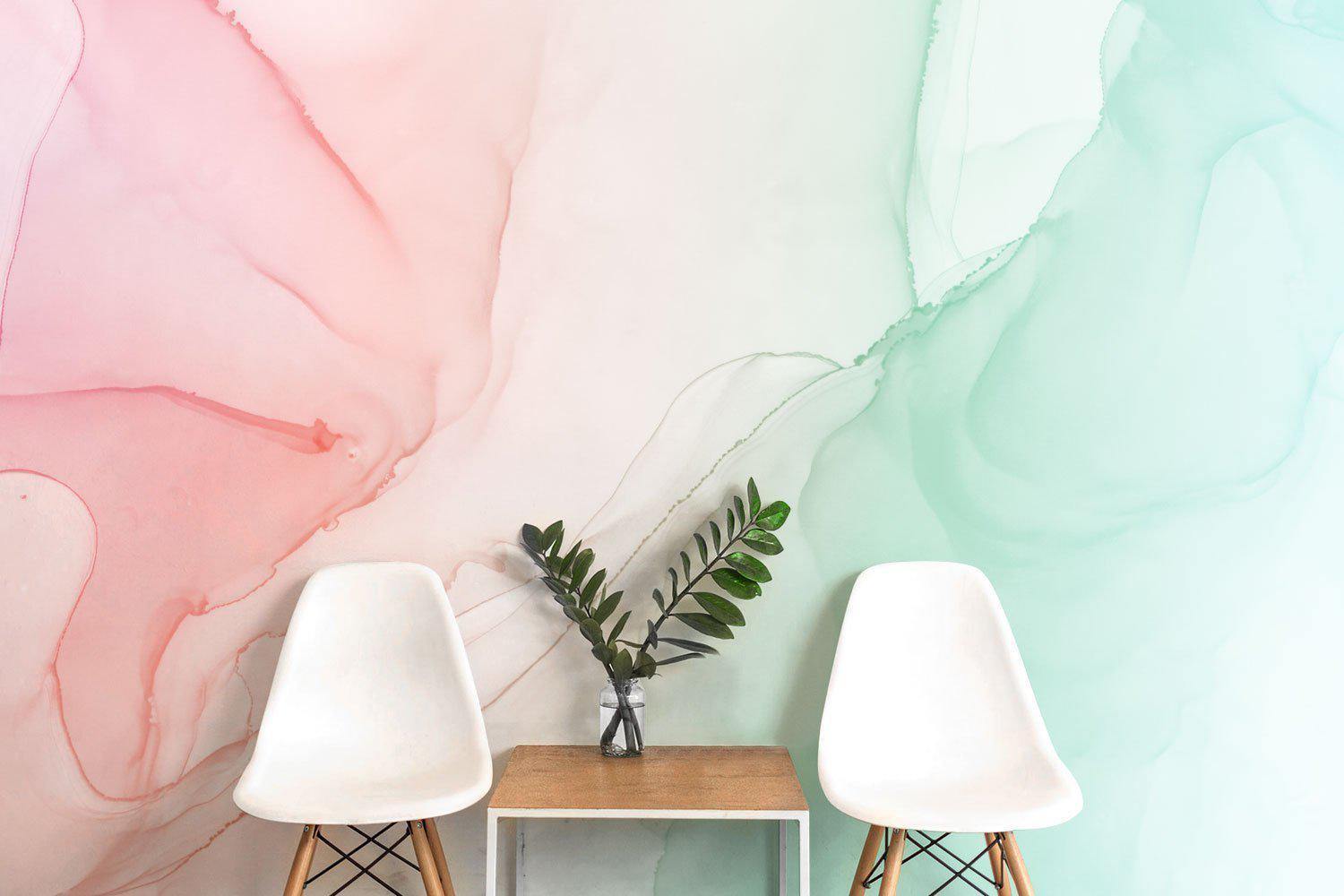 Frozen Pink Ink Utopia Wall Mural-Wall Mural-Eazywallz