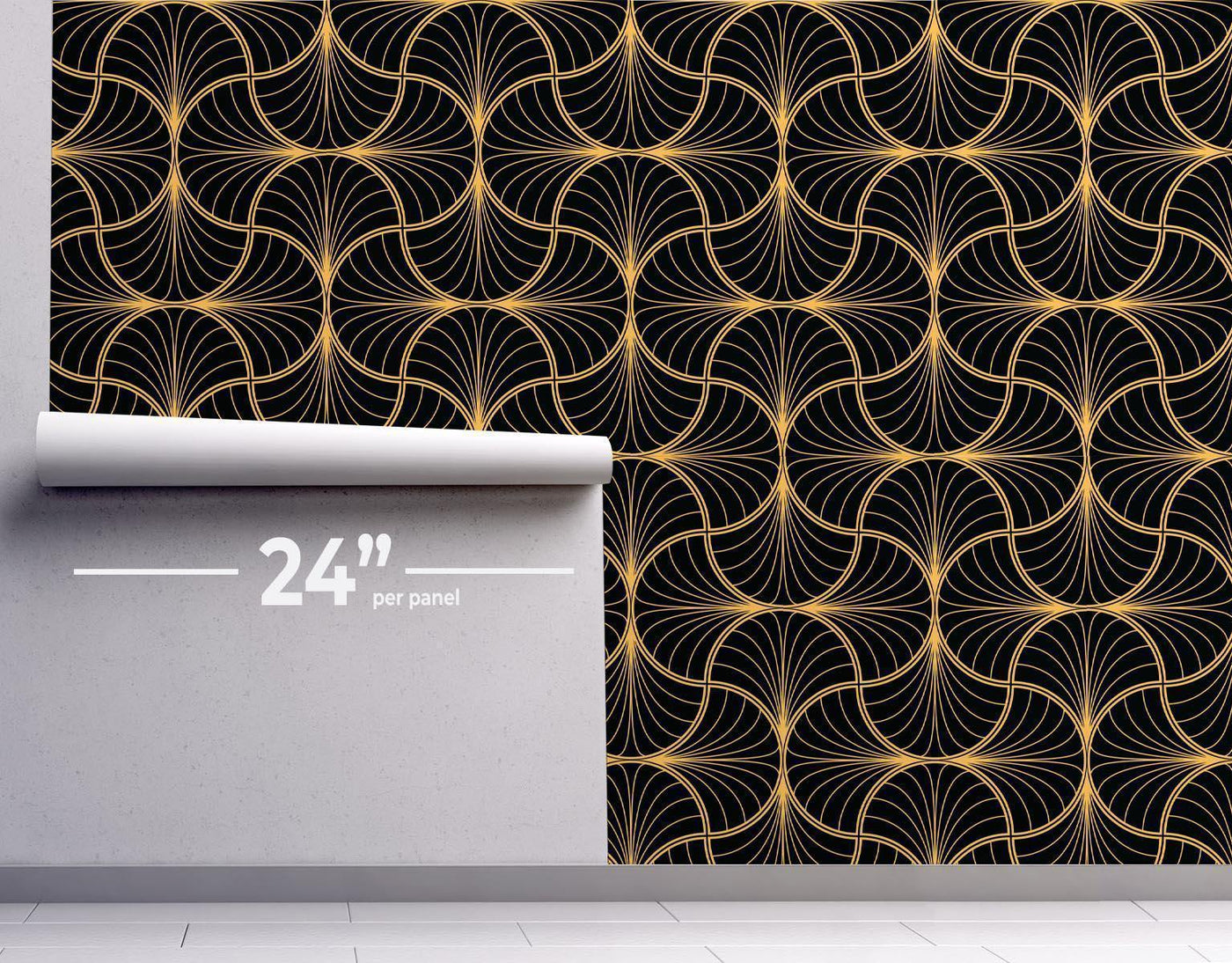 Gatsby Gold Art Deco Wallpaper #362-Repeat Pattern Wallpaper-Eazywallz