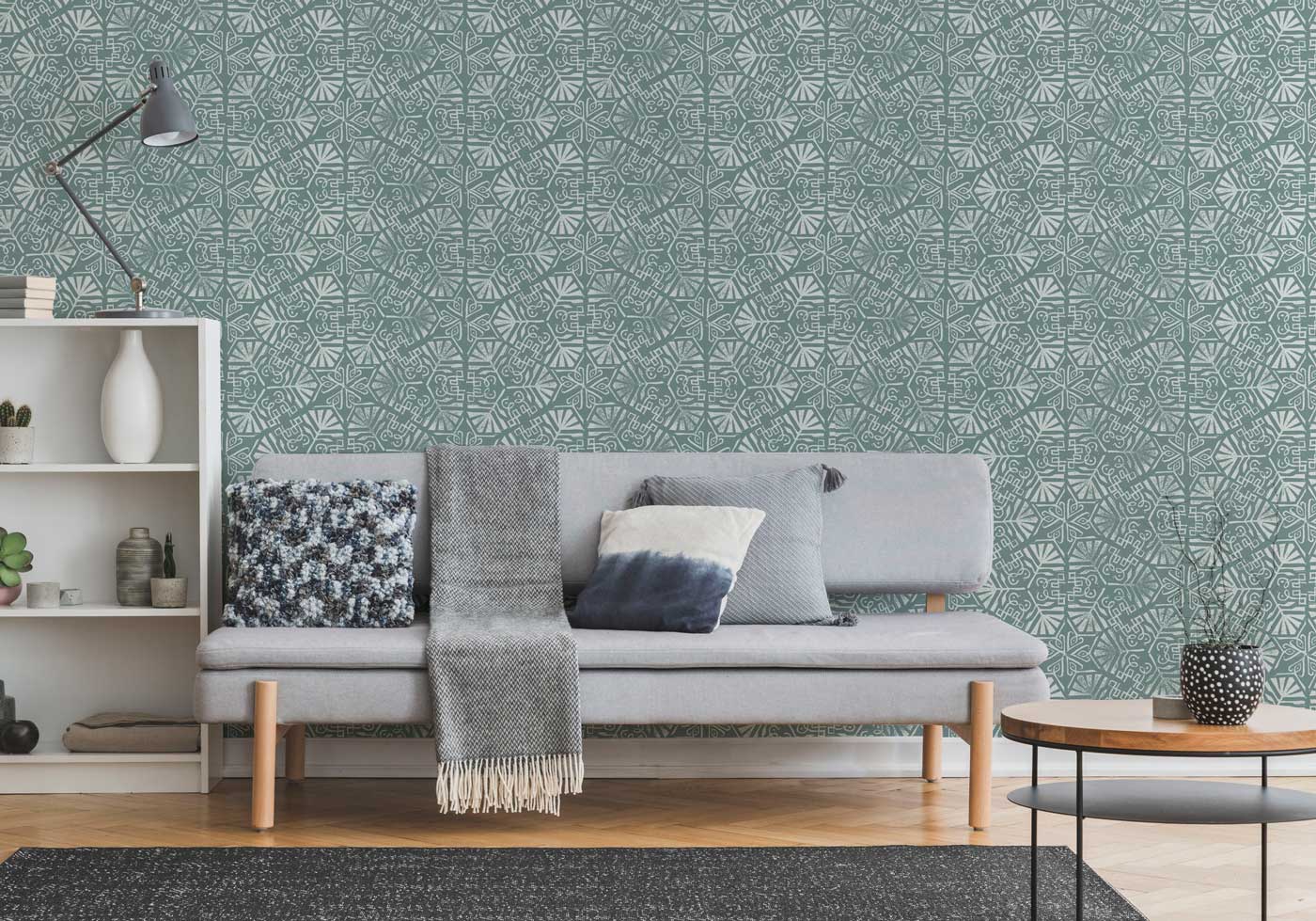 Geometric Flowers Wallpaper #320-Repeat Pattern Wallpaper-Eazywallz