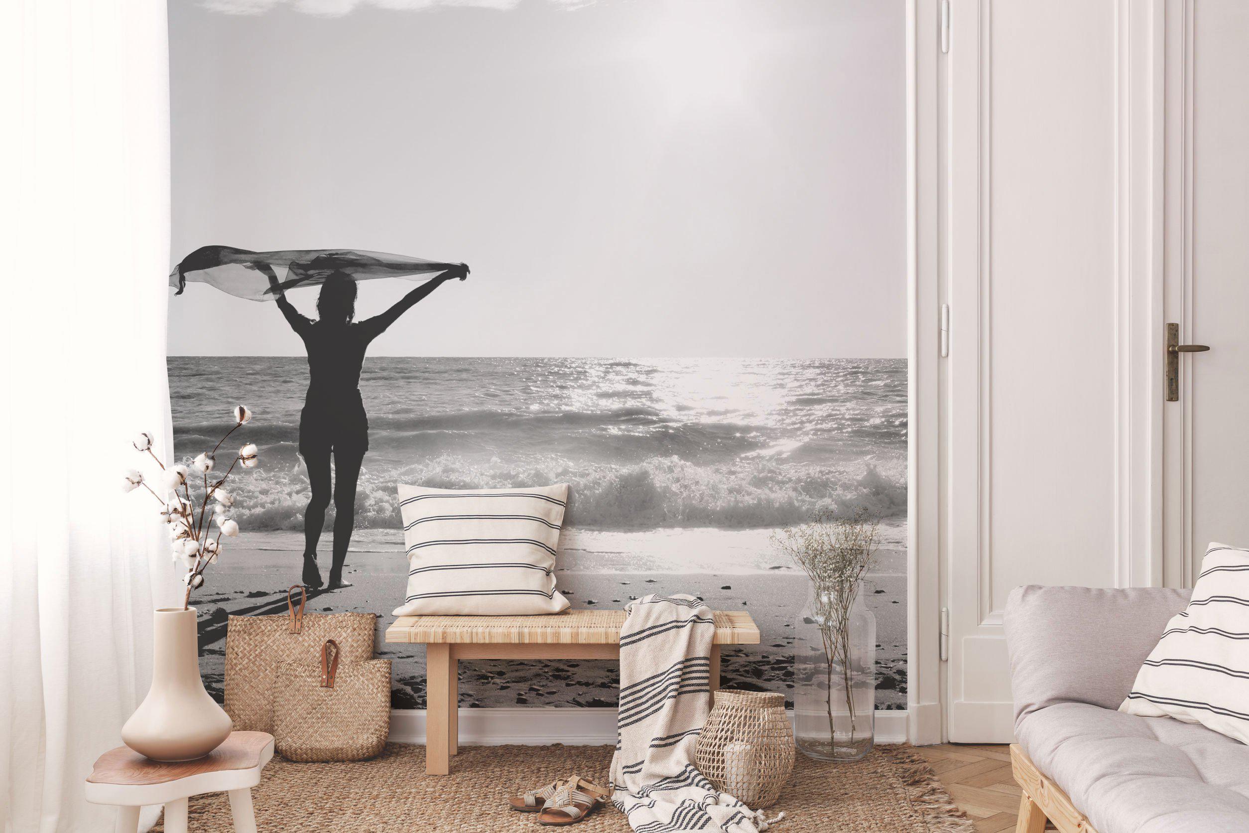 Girl on the Beach Wall Mural-Wall Mural-Eazywallz