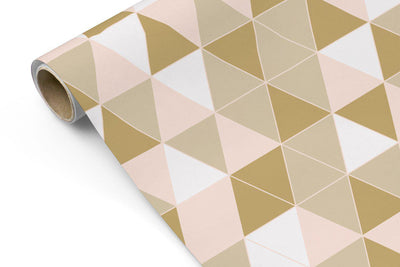 Gold & Pink Diamonds Wallpaper #037-Repeat Pattern Wallpaper-Eazywallz