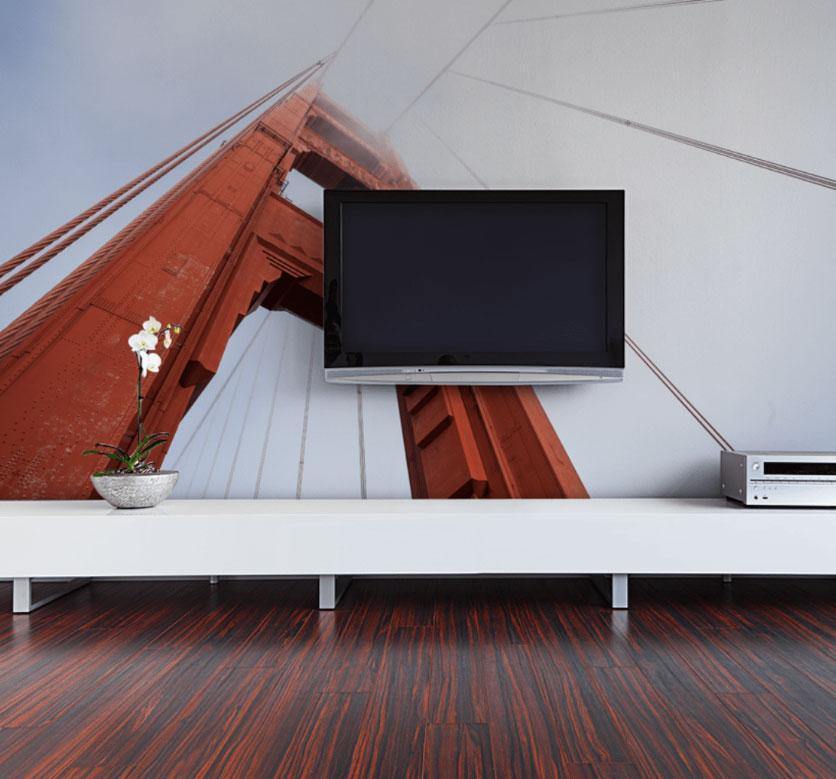 Golden Gate Bridge Detailed Wall Mural-Wall Mural-Eazywallz