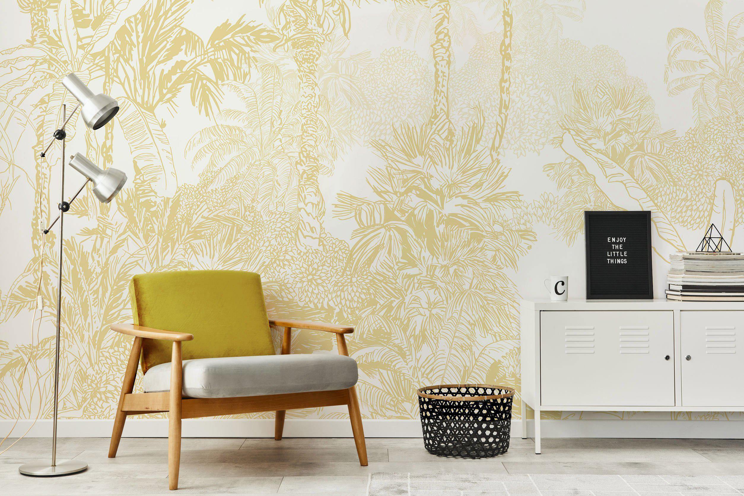 Golden Jungle Toile Wall Mural-Wall Mural-Eazywallz