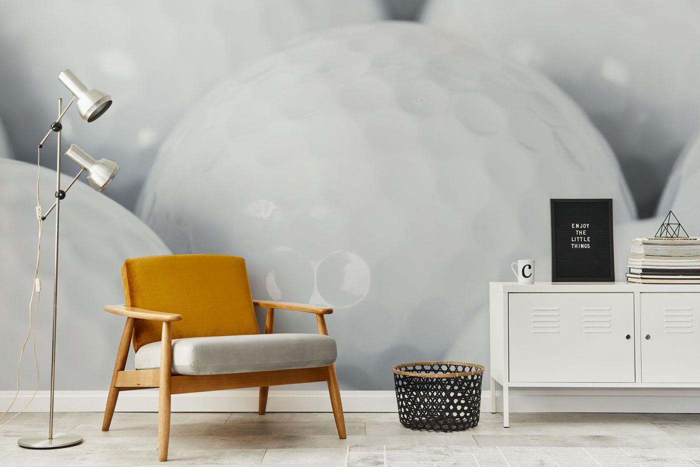 Golf Ball Closeup Wall Mural-Wall Mural-Eazywallz