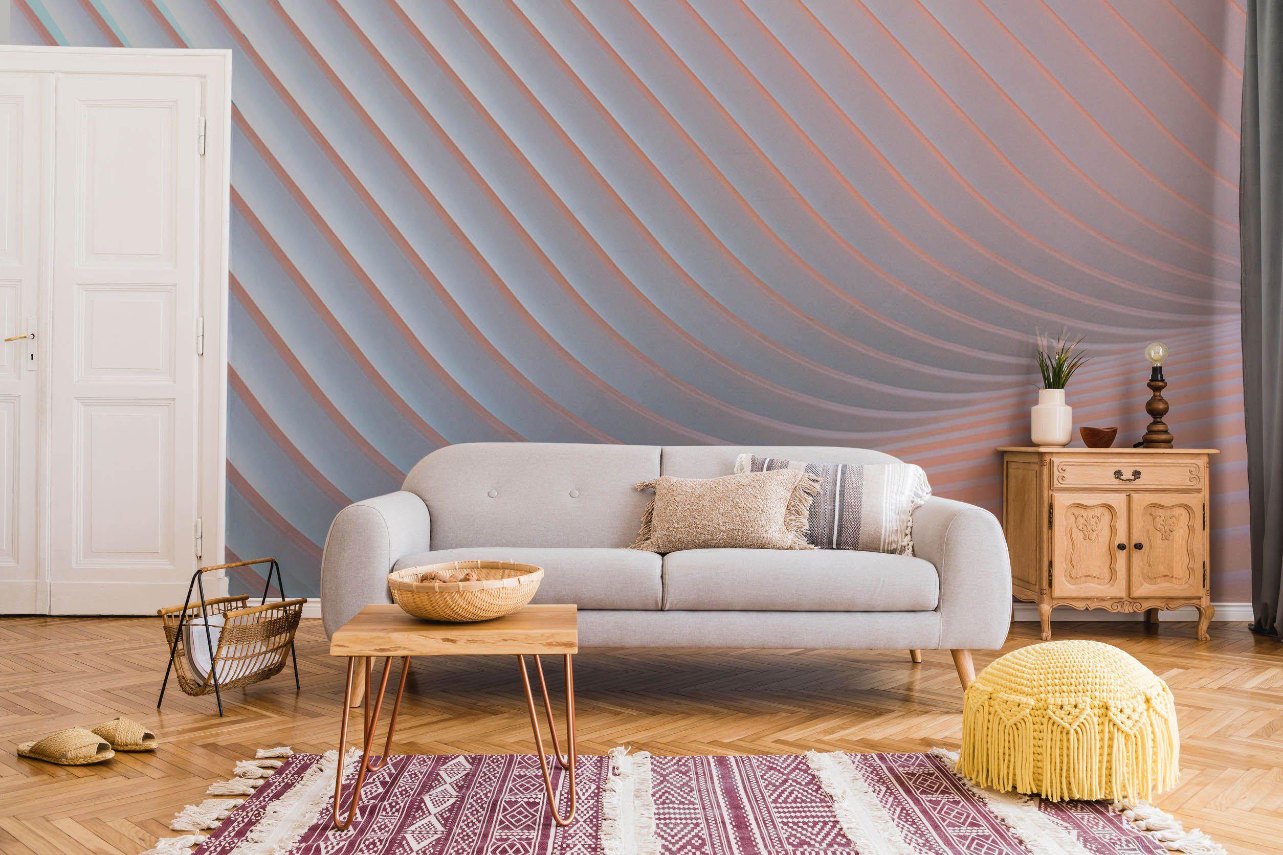 Gradient Waves Wall Mural-Wall Mural-Eazywallz