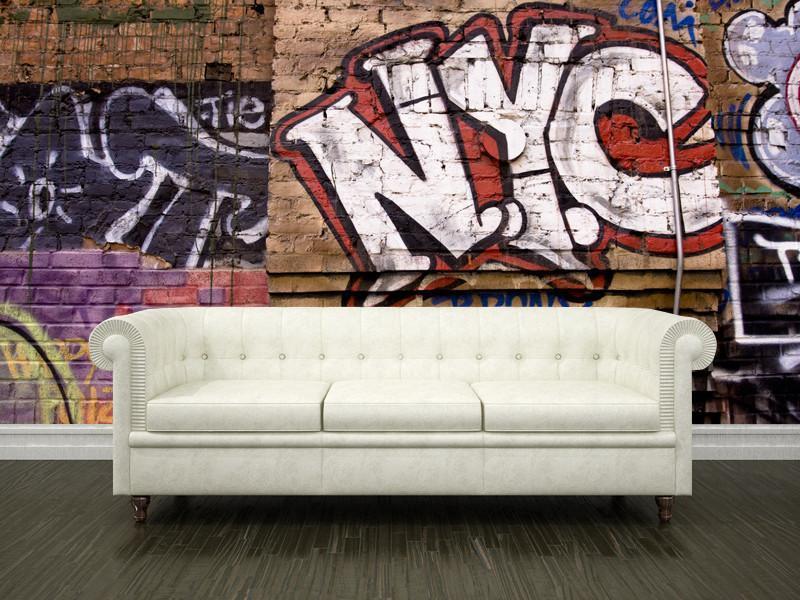 Graffiti sign in lower Manhattan Wall Mural-Wall Mural-Eazywallz