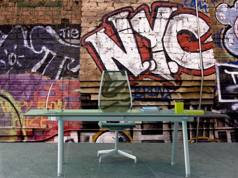 Graffiti sign in lower Manhattan Wall Mural-Wall Mural-Eazywallz