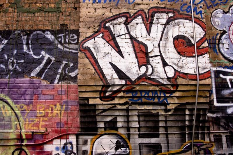 Graffiti sign in lower Manhattan Wall Mural-Wall Mural-Eazywallz