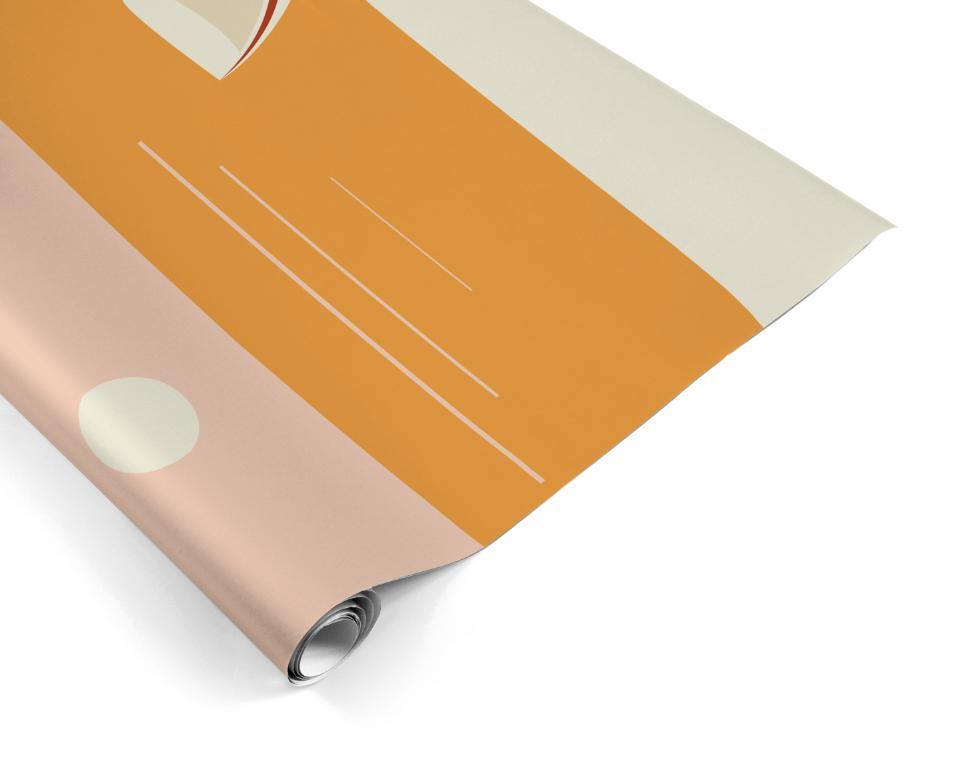 Grand Abstract Boat Sunrise Wall Mural-Wall Mural-Eazywallz