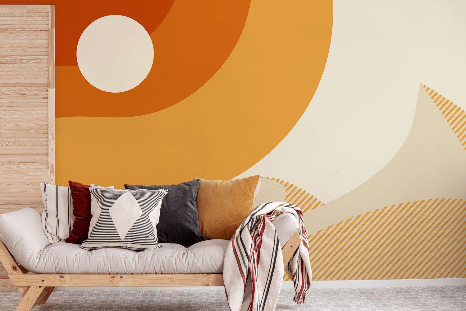 Grand Abstract Desert Sun Wall Mural-Wall Mural-Eazywallz