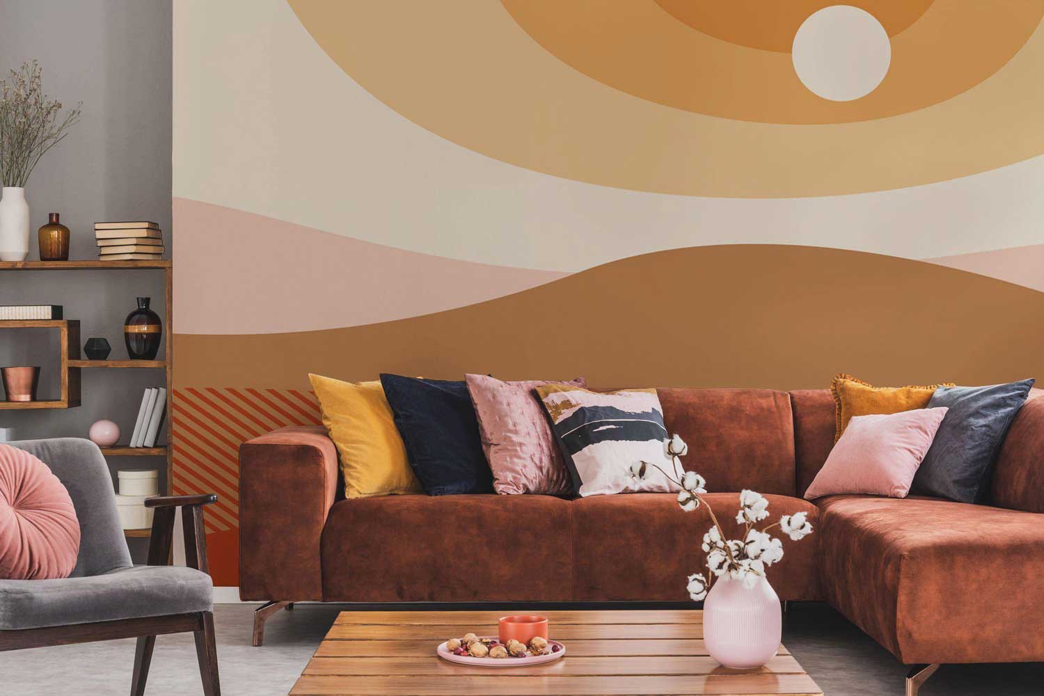 Grand Abstract Mountain Range Mural-Wall Mural-Eazywallz