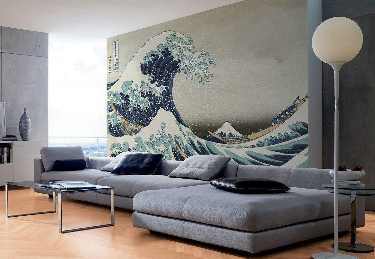 Great Wave off Kanagawa Pattern Wallpaper  Bobbi Beck  Bobbi Beck