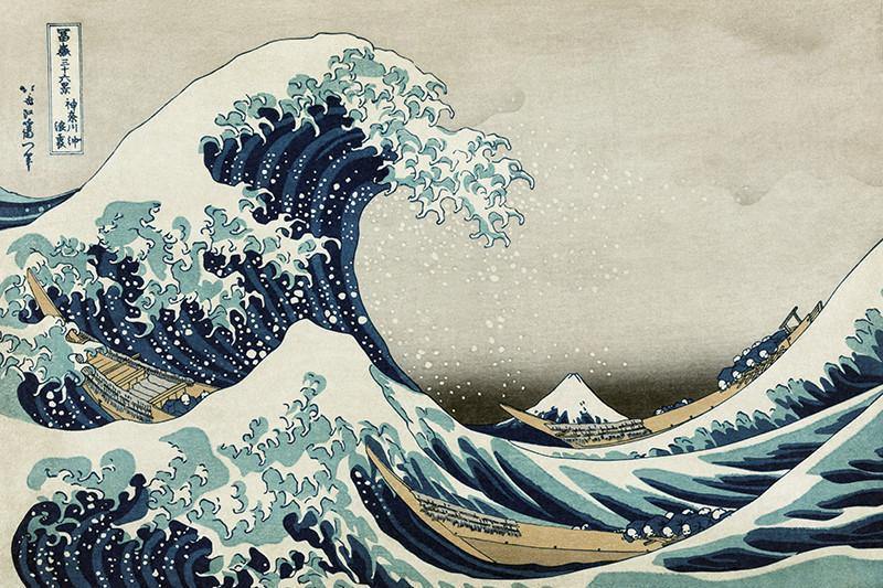 Great Wave off Kanagawa Wallpaper Mural-Wall Mural-Eazywallz