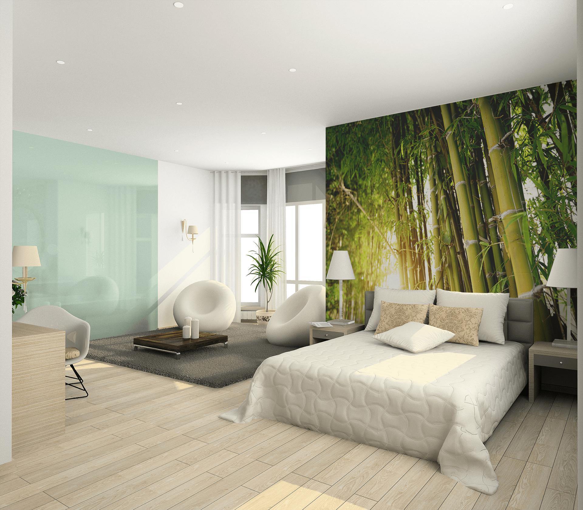 Green Bamboo Forest Wall Mural-Wall Mural-Eazywallz