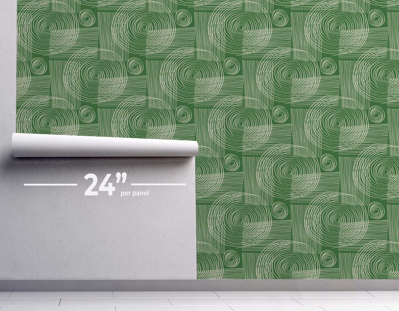 Green Line Abstract Wallpaper #399-Repeat Pattern Wallpaper-Eazywallz