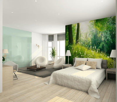 Green Spring Forest Wall Mural-Wall Mural-Eazywallz