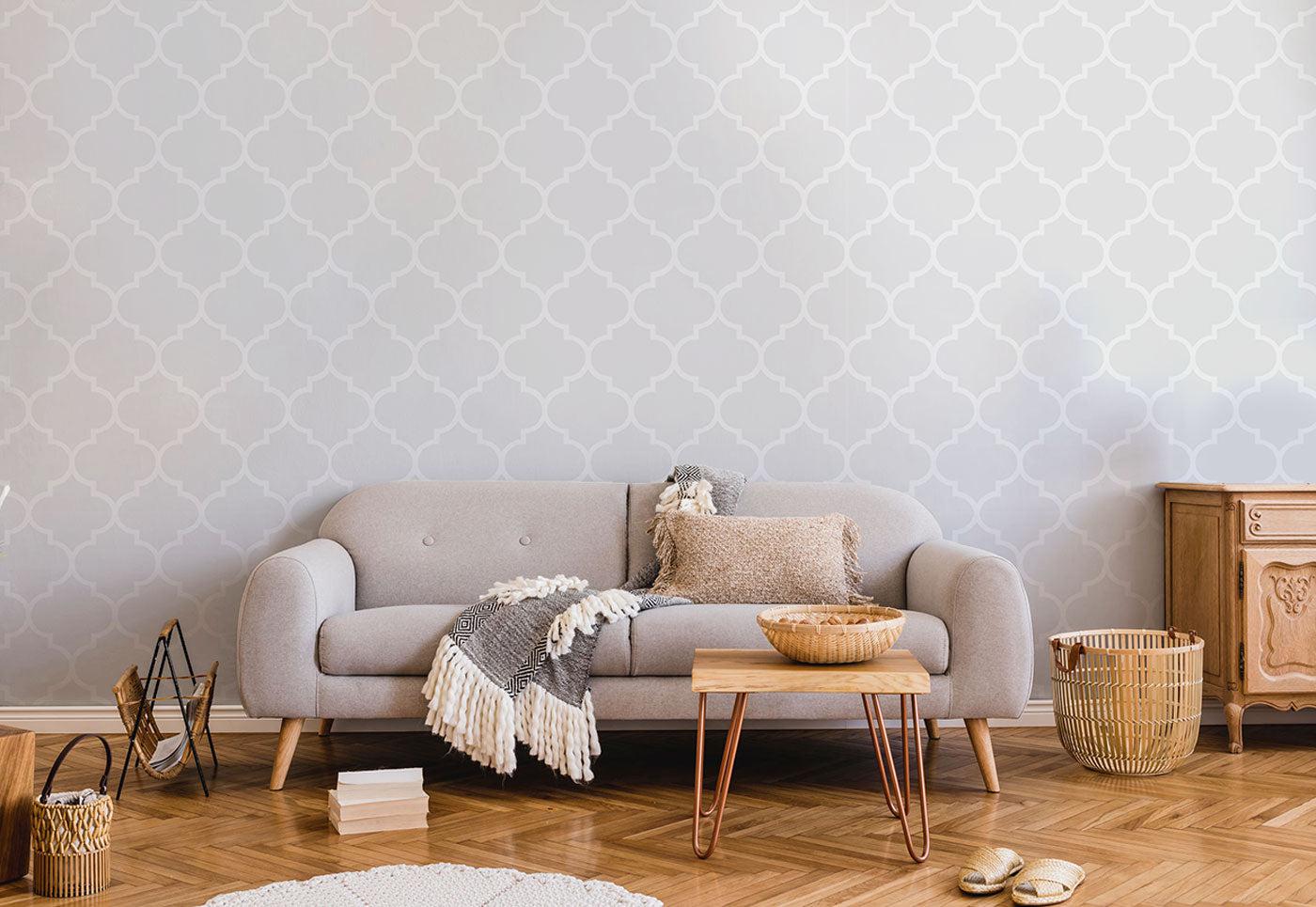 Grey Moroccan Tiles Wallpaper #516-Repeat Pattern Wallpaper-Eazywallz