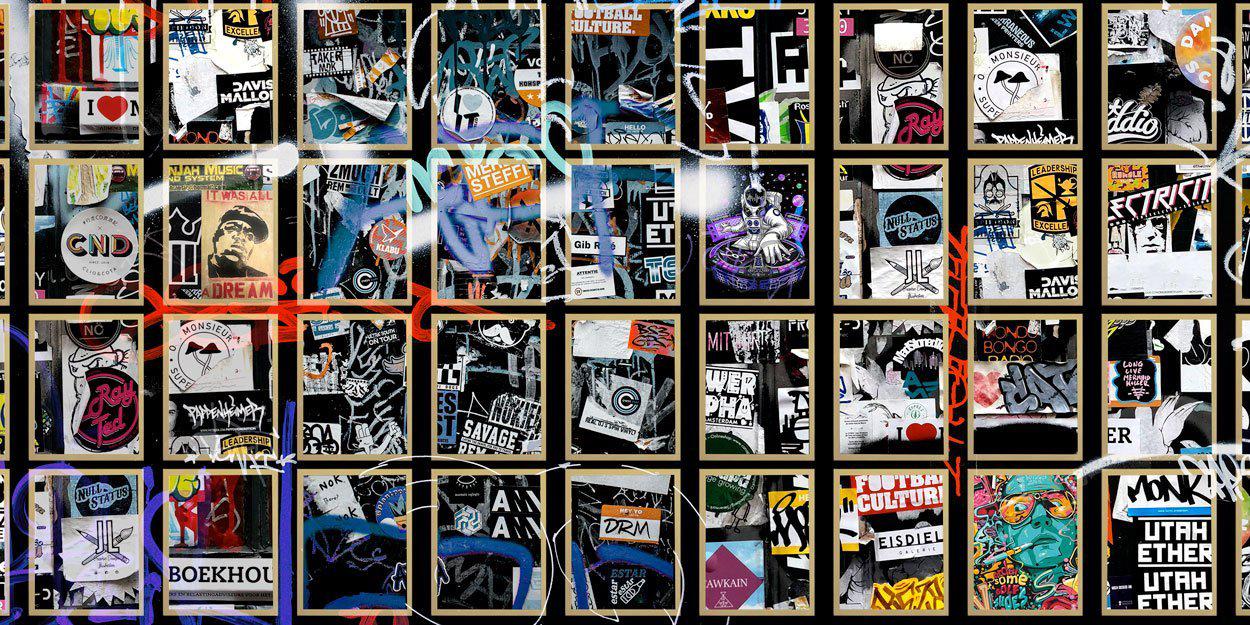 Grunge Street Graffiti Wall Mural-Wall Mural-Eazywallz