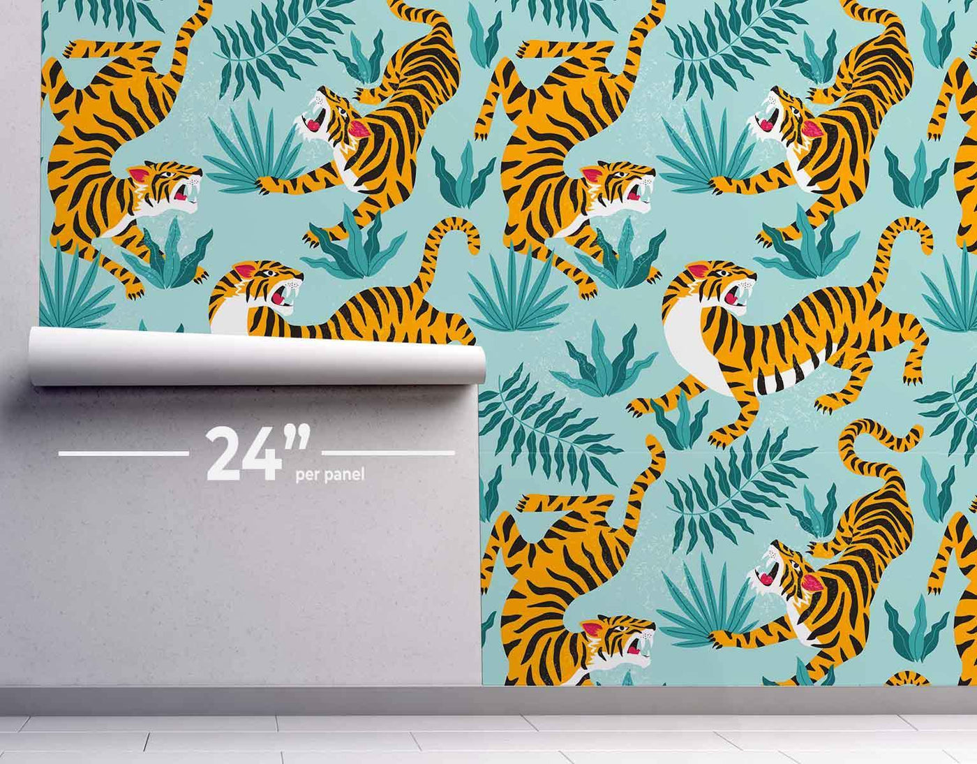 Grunge Tiger Wallpaper #174-Repeat Pattern Wallpaper-Eazywallz