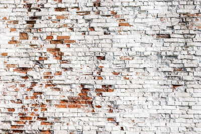 Grunge White Brick 3 Wall Mural-Wall Mural-Eazywallz