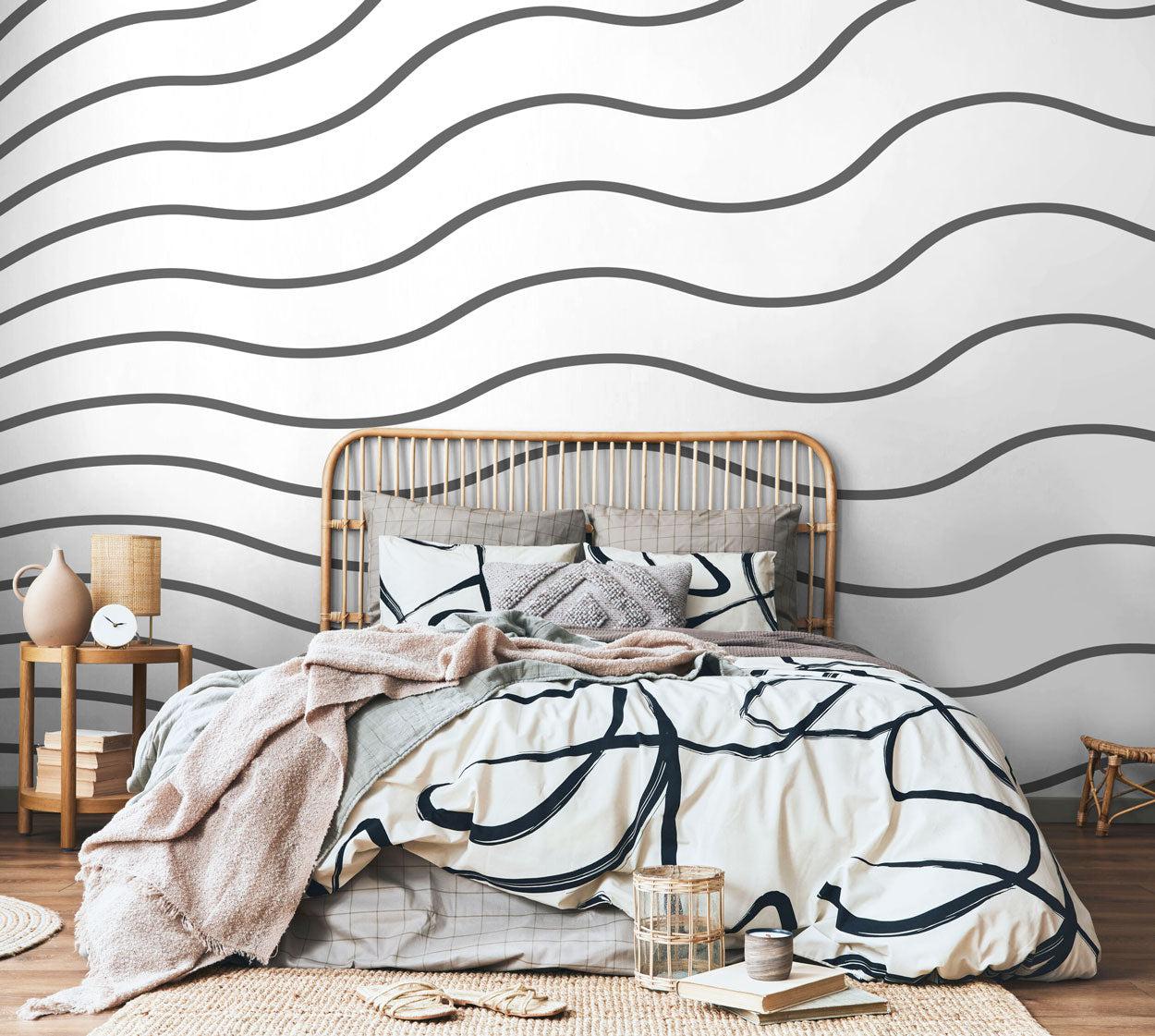 Squiggle Pattern Feature Wall Hand Drawn Squiggle 2 Wall Mural - Abstract Wall Murals - Eazywallz
