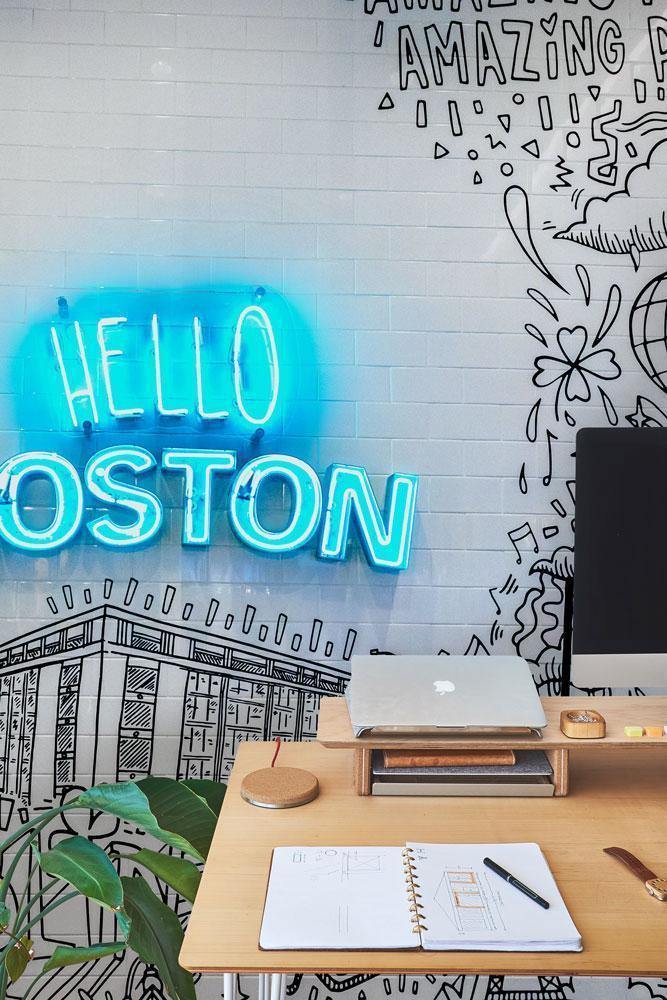 Hello Boston Wall Mural-Wall Mural-Eazywallz