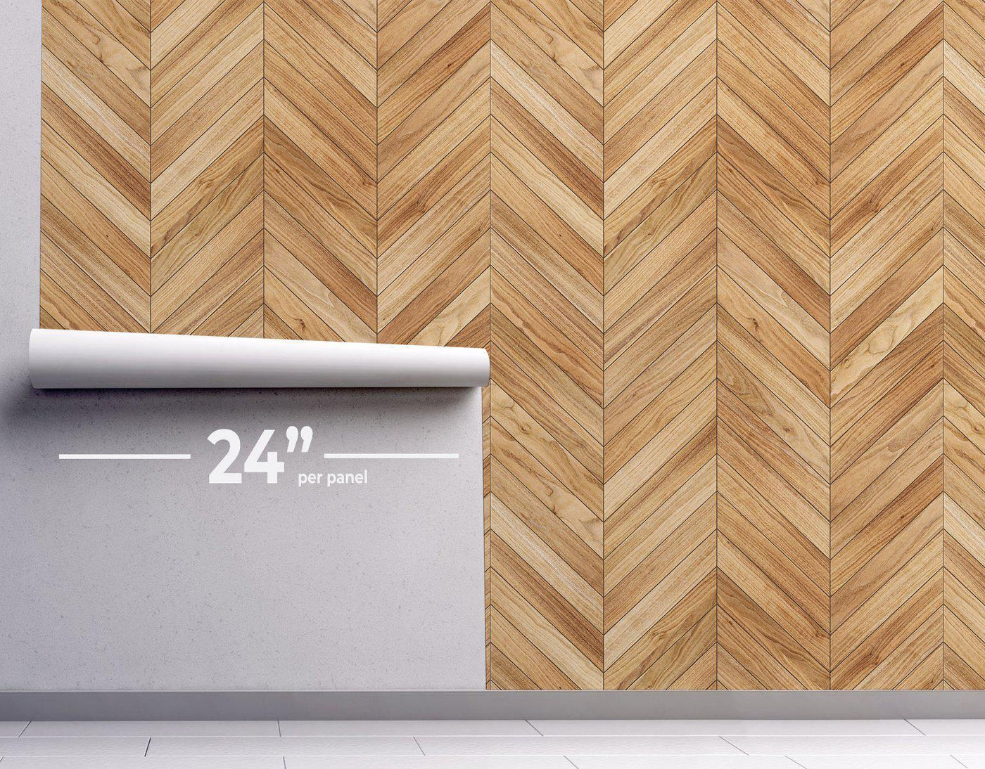 Herringbone Wood Wallpaper #384-Repeat Pattern Wallpaper-Eazywallz