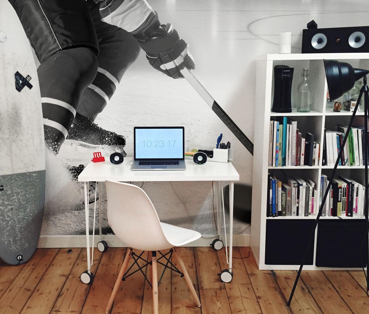 Ice Hockey Action Wall Mural-Wall Mural-Eazywallz