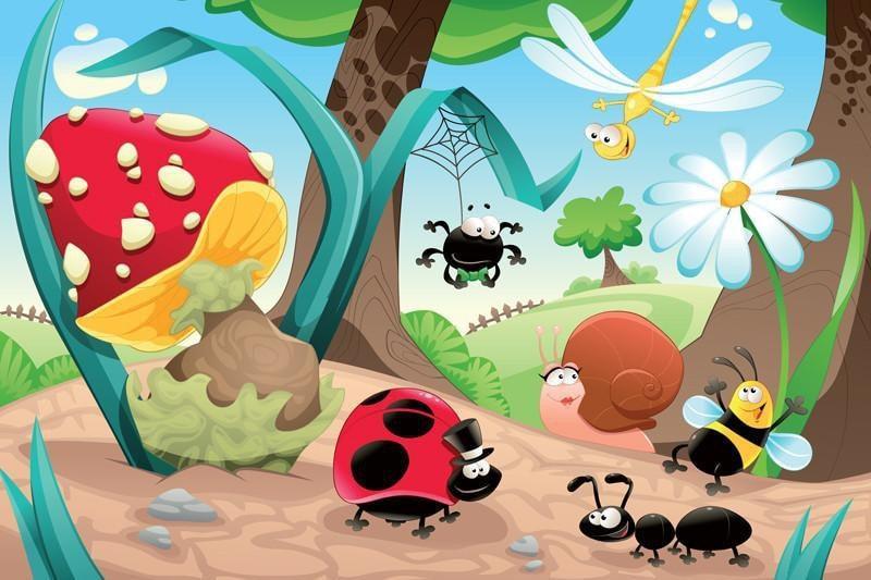 Insects family Wall Mural-Wall Mural-Eazywallz