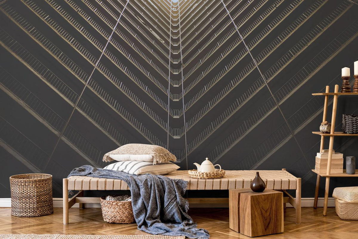 Wall Rising Imagine Inside Building Rise Wall Mural | Generice Buildings | Eazywallz