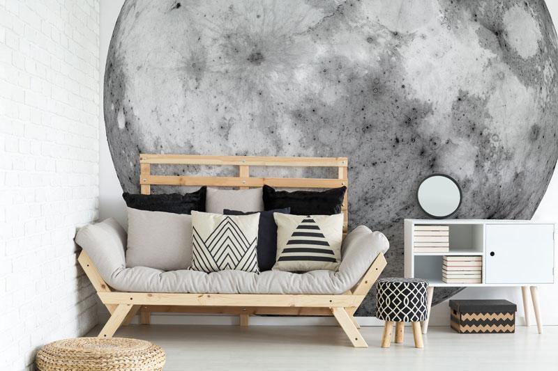 Inverted Moon Wallpaper Mural-Wall Mural-Eazywallz